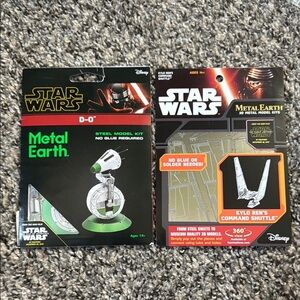 Star Wars Metal Earth Model Kits - Green, Silver, Black